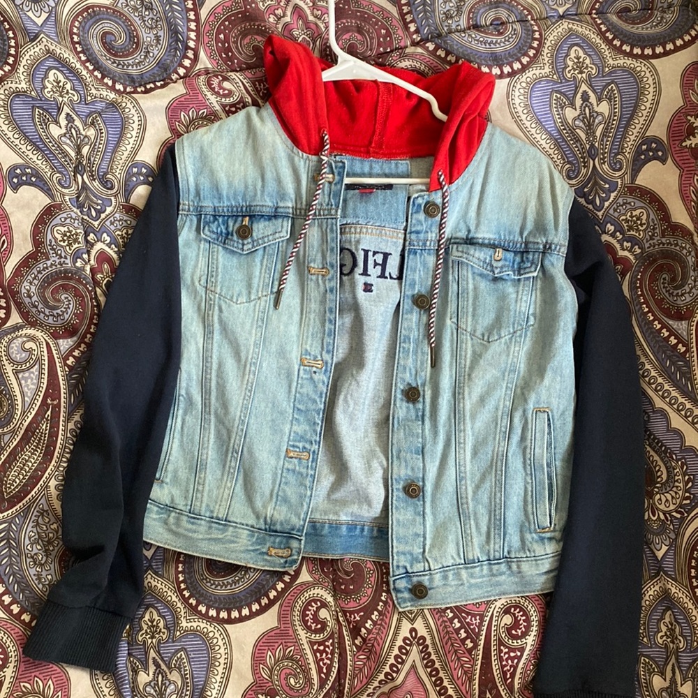 Tommy Hilfiger hoodie blue Jean jacket